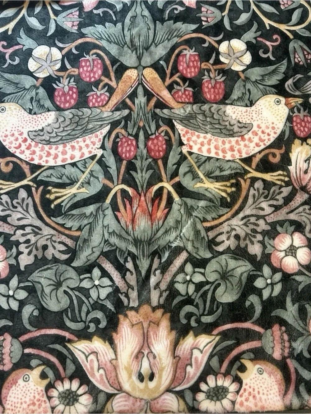William Morris & Co STRAWBERRY THIEF Bath Mat Green Washable 21x34 SOFT non-skid